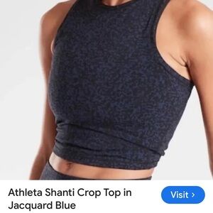 Athleta Shanti Crop Top in Blue